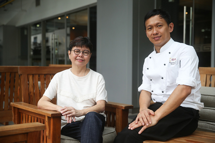 Elegant Inn Hong Kong Cuisine's owner Jeannette Han with Chef Wesley Ng