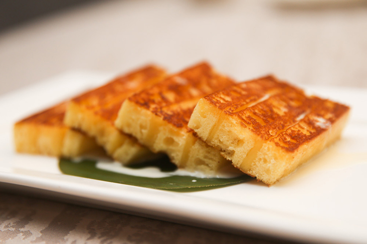 A crowd-favourite dessert is their golden custard cake with its pillow soft texture