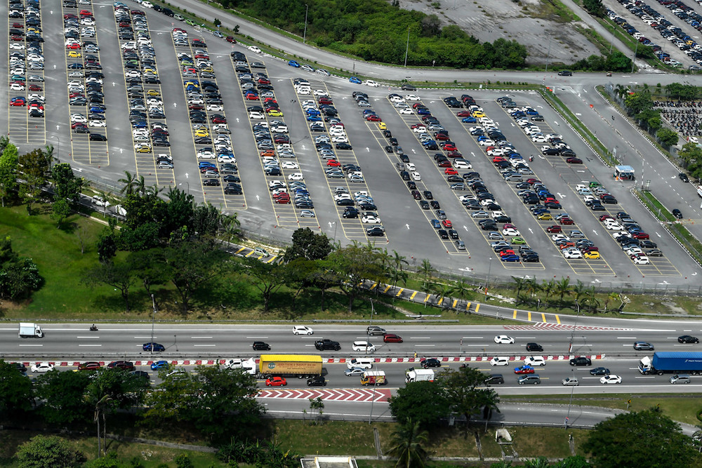 An aerial view of Johor-bound traffic on the North-South Highway January 23, 2020. u00e2u20acu201d Bernama pic