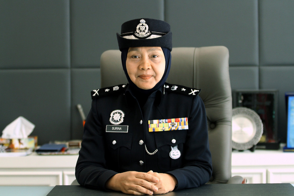 Perlis police chief Datuk Surina Saad poses for pictures at her office in Kangar December 6, 2019. u00e2u20acu201d Bernama pic