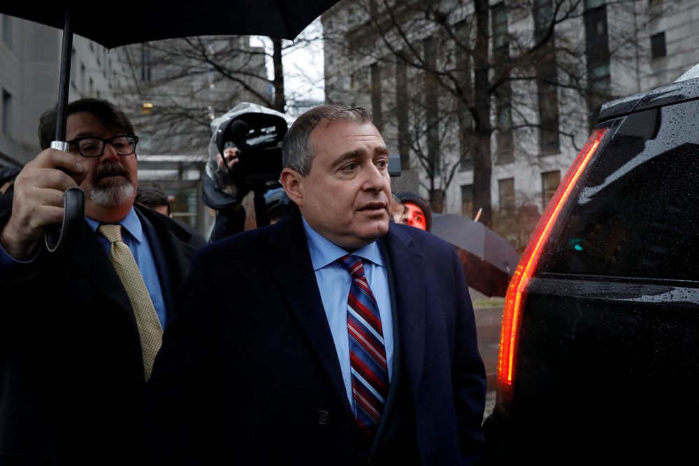 Ukrainian-American businessman Lev Parnas, an associate of President Donald Trumpu00e2u20acu2122s personal lawyer Rudy Giuliani, exits after a bail hearing at the Manhattan Federal Court in New York, December 17, 2019. u00e2u20acu201d Reuters pic