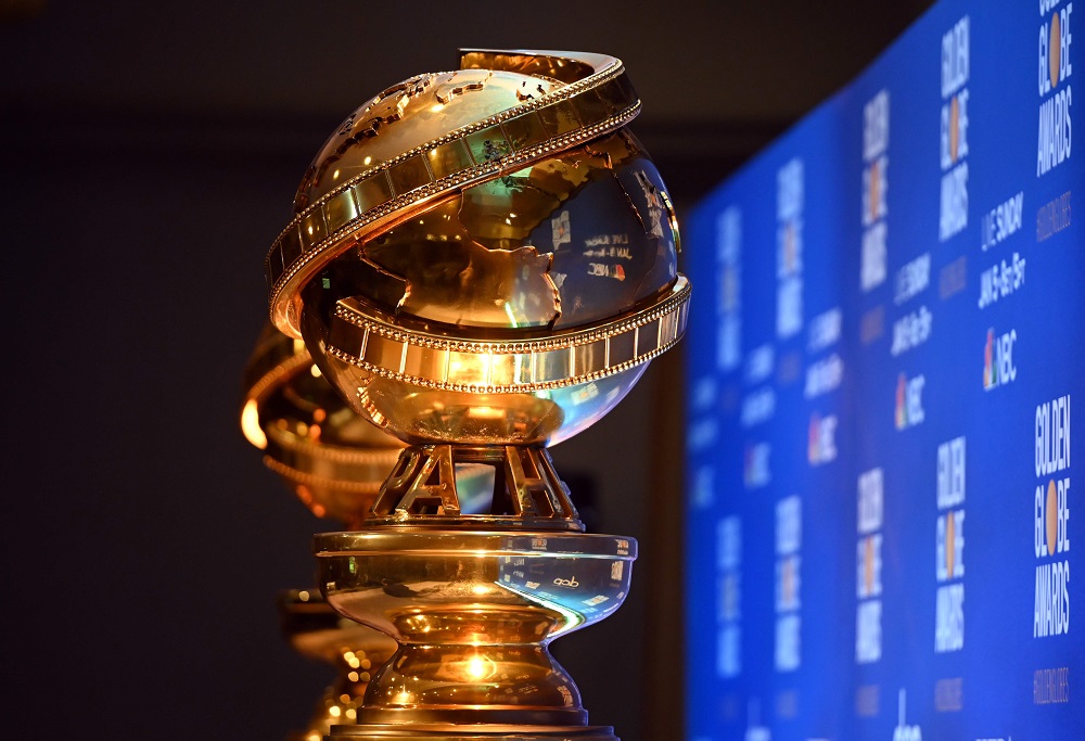 In this file photo taken on December 9, 2019, Golden Globe statues are set by the stage ahead of the 77th Annual Golden Globe Awards nominations announcement in Beverly Hills. u00e2u20acu201d AFP pic 