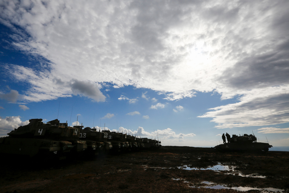 Israeli tanks are pictured in the Israeli-annexed Golan Heights on the border with Syria January 3, 2020. u00e2u20acu201d AFP pic 