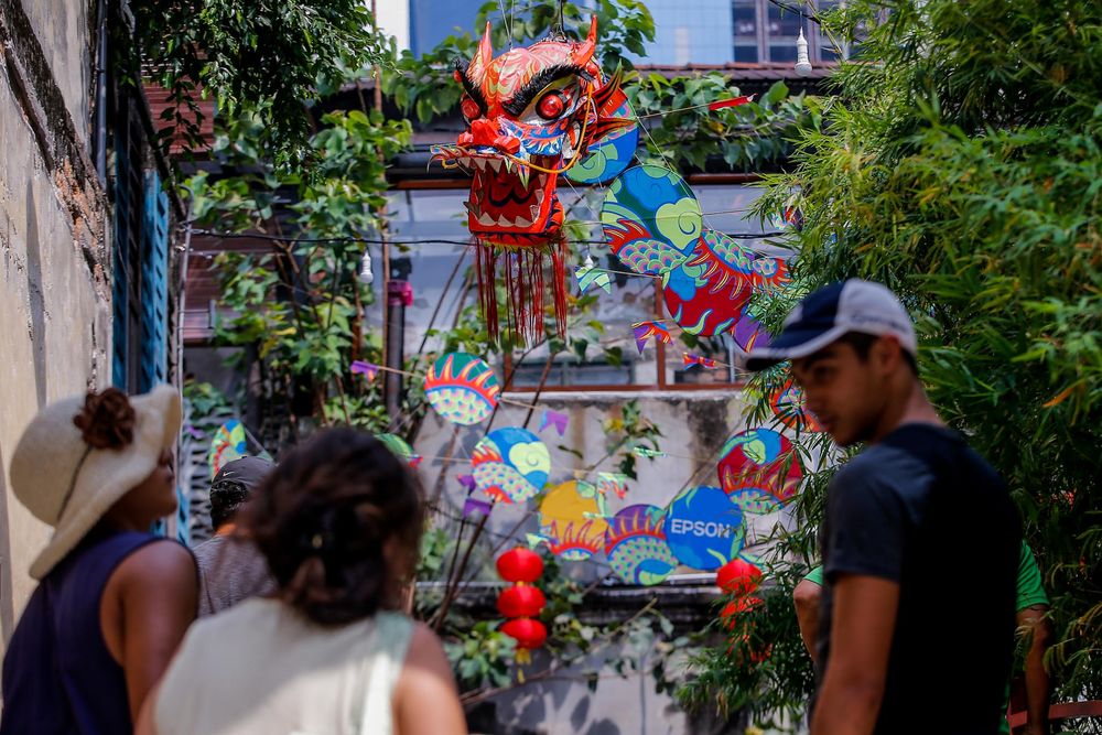 The dragonu00e2u20acu2122s vivid colours were made possible thanks to modern methods in the production process. u00e2u20acu201d Picture by Hari Anggara