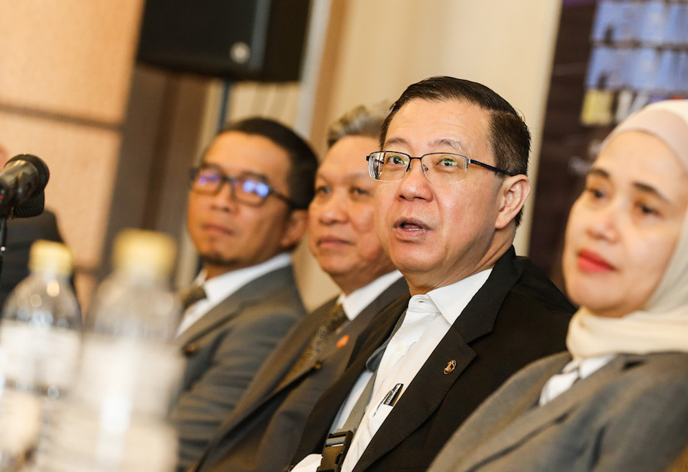 Finance Minister Lim Guan Eng speaks to the press after officiating the Internal Revenue Boardu00e2u20acu2122s directorsu00e2u20acu2122 conference in George Town January 13, 2020. u00e2u20acu201d Picture by Sayuti Zainudin