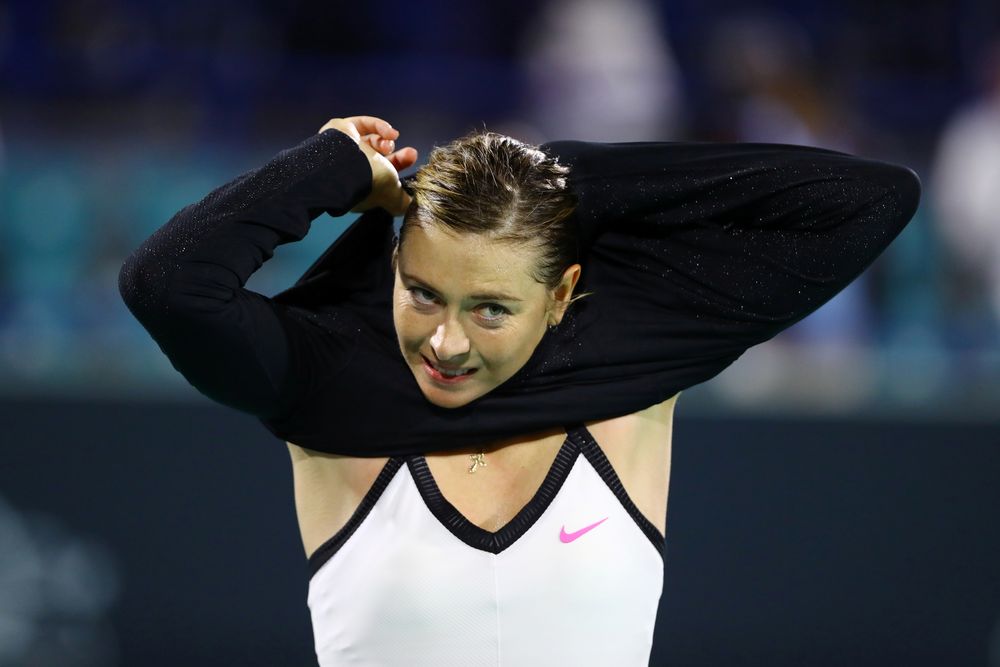 Russiau00e2u20acu2122s Maria Sharapova after her match against Australiau00e2u20acu2122s Ajla Tomljanovic at the Mubadala World Tennis Championship in Abu Dhabi, December 19, 2019. u00e2u20acu201d Reuters pic