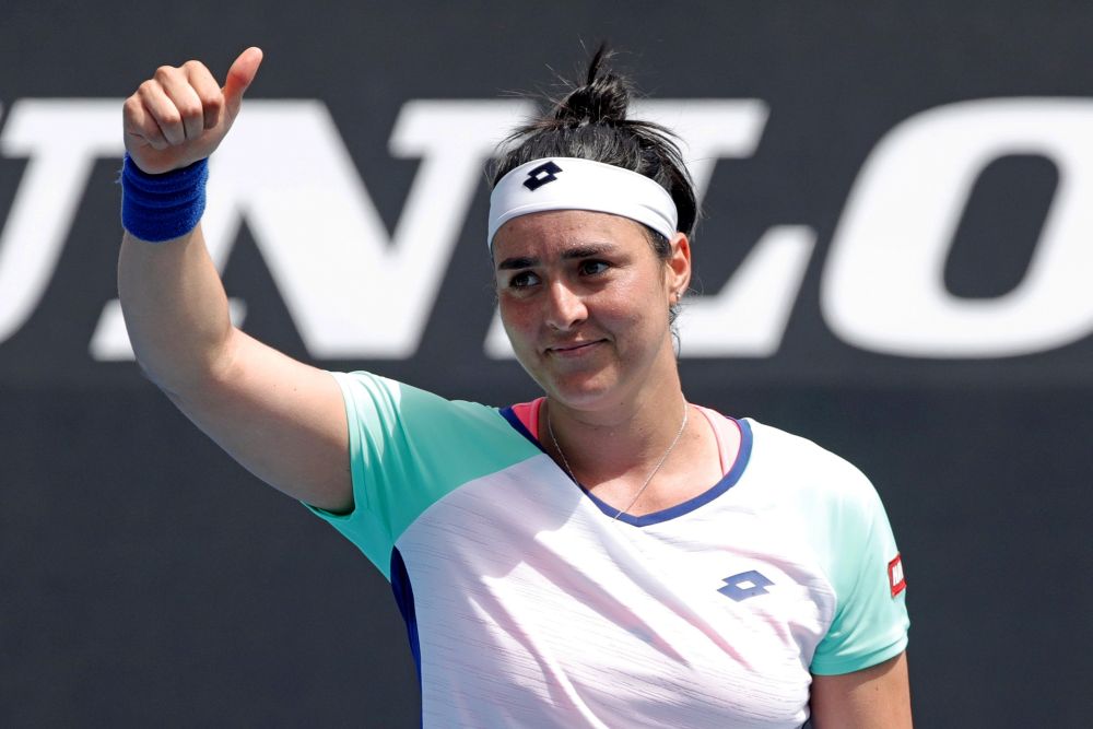 Tunisiau00e2u20acu2122s Ons Jabeur reacts during the match against Britainu00e2u20acu2122s Johanna Konta in Melbourne January 21, 2020. u00e2u20acu2022 Reuters pic