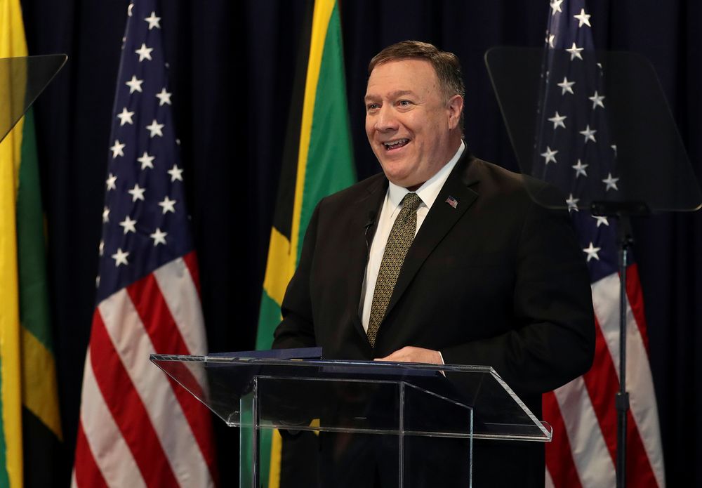US Secretary of State Mike Pompeo reacts as he addresses members of the private sector, in Kingston, Jamaica January 22, 2020. u00e2u20acu201d Reuters pic