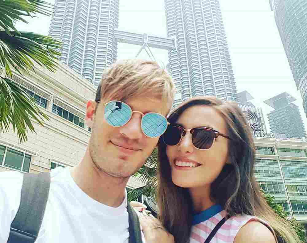 Popular Swedish YouTuber Felix Arvid Ulf Kjellberg and his wife Marzia Bisognin when they visited Malaysia in 2016. u00e2u20acu2022 Picture via Instagram/pewdiepie