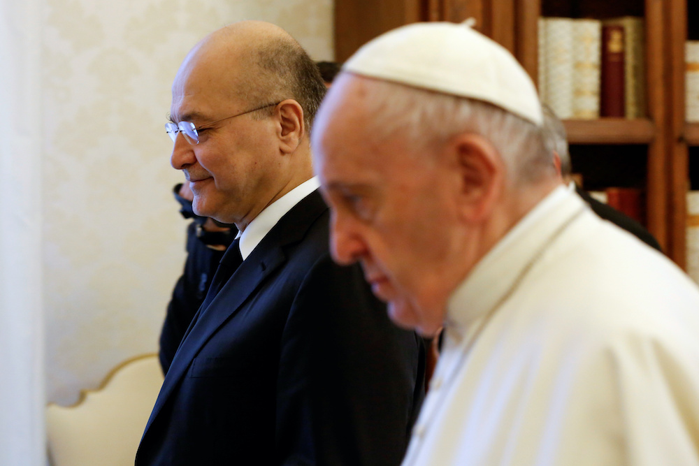 Pope Francis meets Iraqi President Barham Salih at the Vatican, January 25, 2020. u00e2u20acu201d Reutersnn