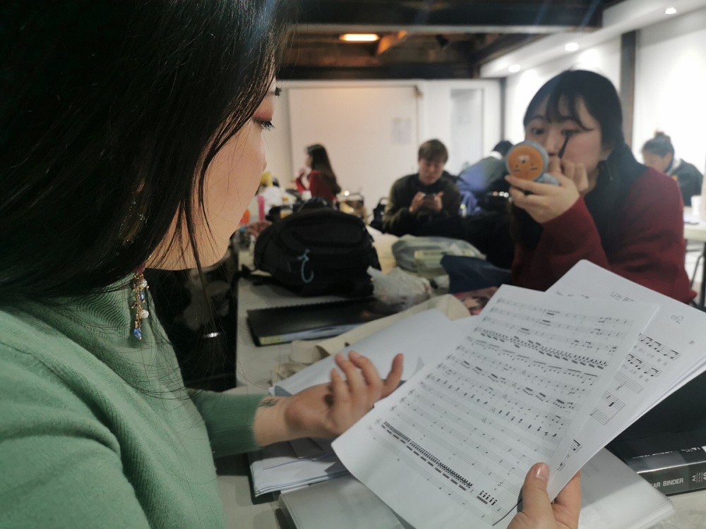 Members of Unnie Choir, a group that pushes for LGBT+ rights through singing, prepare ahead of a concert in Seoul, South Korea December 15, 2019. u00e2u20acu2022 Thomson Reuters Foundation pic