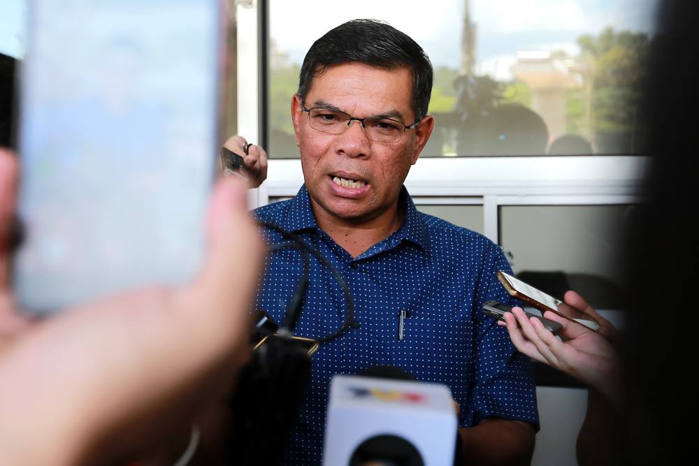 PKR Secretary-General Datuk Seri Saifuddin Nasution speaks to reporters outside the partyu00e2u20acu2122s headquarters in Petaling Jaya January 18, 2020. u00e2u20acu2022 Picture by Ahmad Zamzahuri