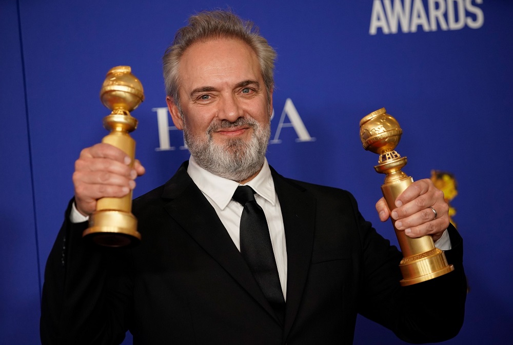 Sam Mendes poses backstage with his awards for Best Director u00e2u20acu201d Motion Picture and Best Motion Picture u00e2u20acu201d Drama for u00e2u20acu02dc1917u00e2u20acu2122 at the 77th Golden Globe Awards in Beverly Hills, California January 5, 2020. u00e2u20acu201d Reuters pic           
