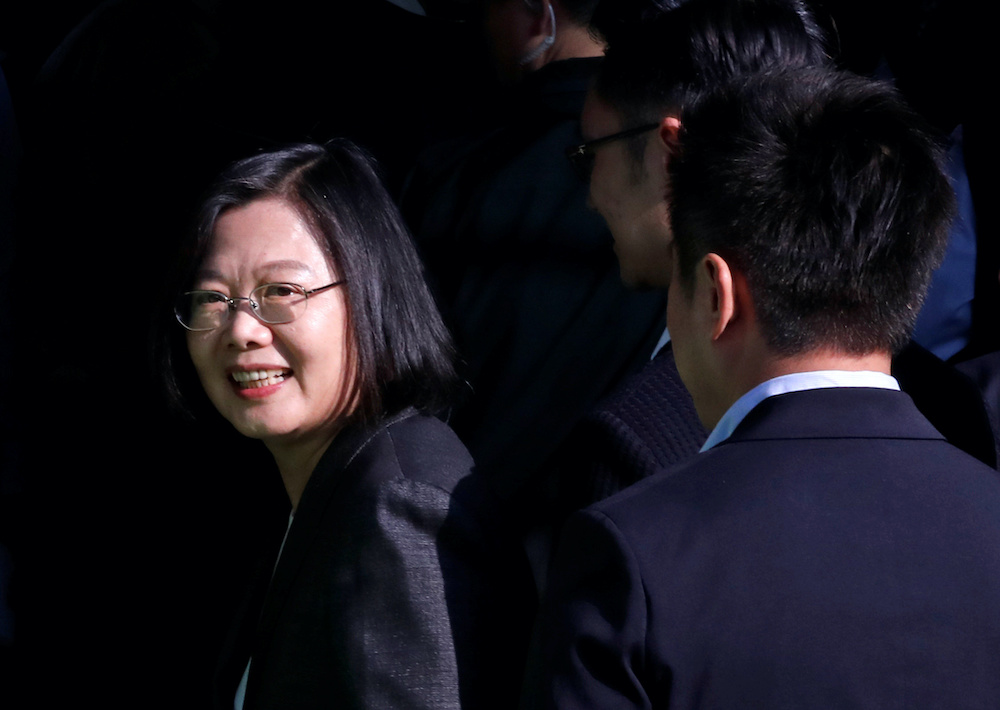 Taiwan President Tsai Ing-wen smiles as she arrives to cast her vote at a polling station during general elections in New Taipei City, Taipei, Taiwan January 11, 2020. u00e2u20acu2022 Reuters pic