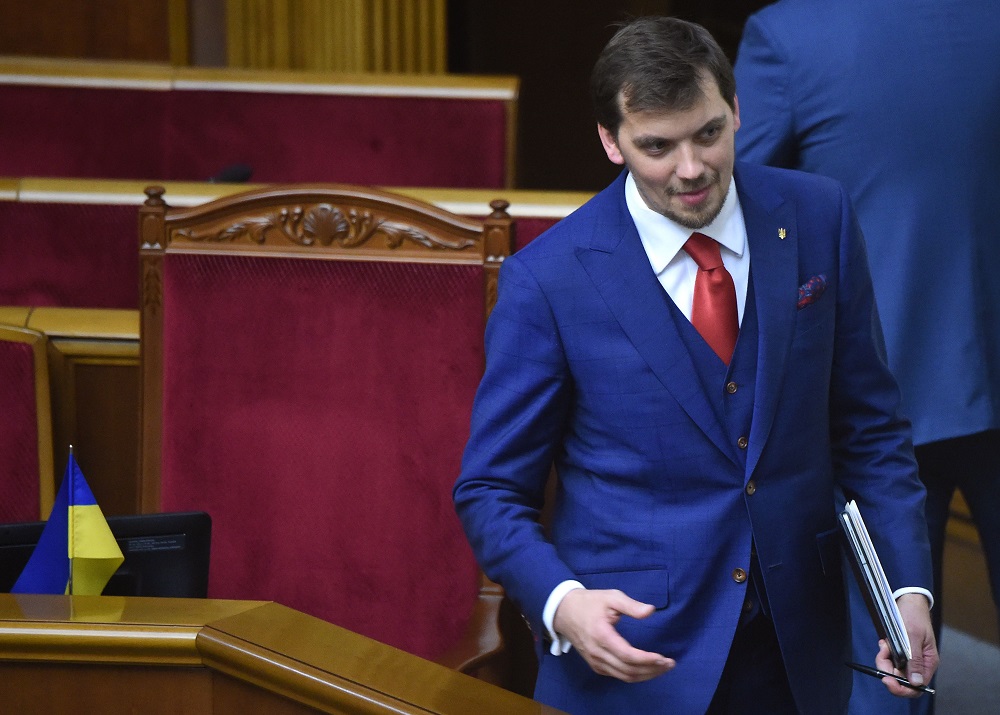 Ukraine's MP Oleksiy Goncharuk looks on after being approved as new Ukraine's Prime Minister during the first session of the new parliament, in Kiev August 29, 2019. u00e2u20acu201d AFP pic