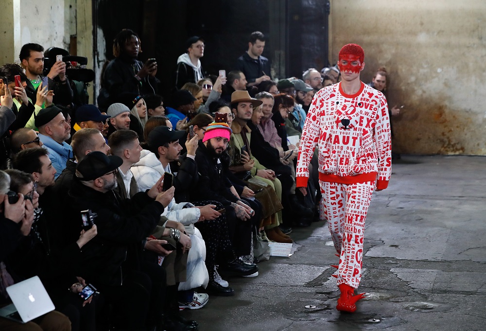 A model presents a creation by Walter Van Beirendonck during the men fall-winter 2020-2021 fashion shows in Paris January 15, 2020. u00e2u20acu2022 AFP pic