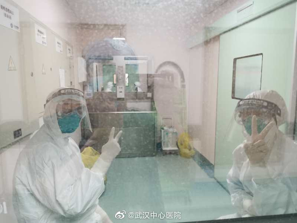 Picture uploaded to social media on January 25, 2020 by the Central Hospital of Wuhan show medical staff, in Wuhan, China. u00e2u20acu201d Reuters picnn
