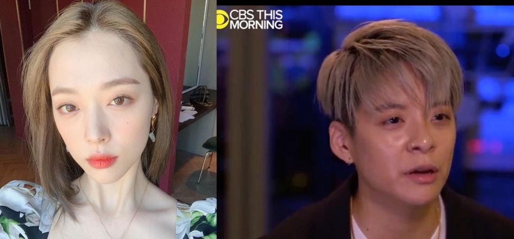 Liu (right) put a halt on promotions for her solo music activities after Sulliu00e2u20acu2122s passing in October last year. u00e2u20acu201d Picture via Instagram /jelly_jilli and Twitter/CBSThisMorning