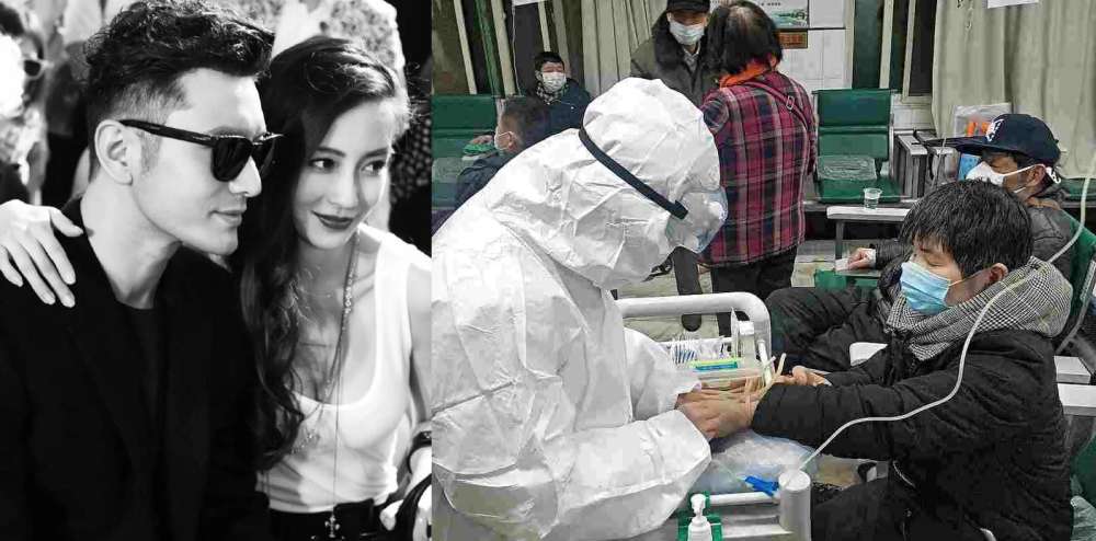The duo (left) pitched in a hefty sum towards medical relief efforts amidst the flu outbreak in Hubeiu00e2u20acu2122s capital city of Wuhan. u00e2u20acu201d Picture via Instagram/huangxiaoming_official and Reuters