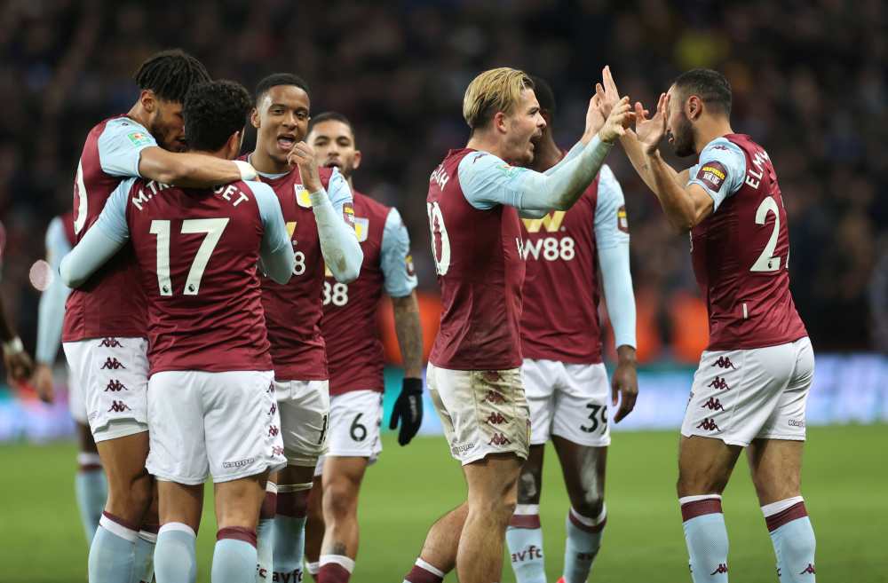 Aston Villa's players celebrate after the match against Leicester City January 29, 2020. u00e2u20acu2022 Reuters pic