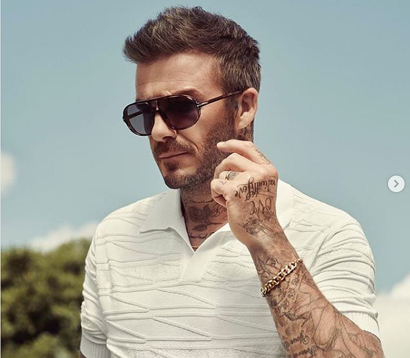 Football celebrity David Beckham shows his eyewear. u00e2u20acu201d Instagram/@davidbeckham image via AFP