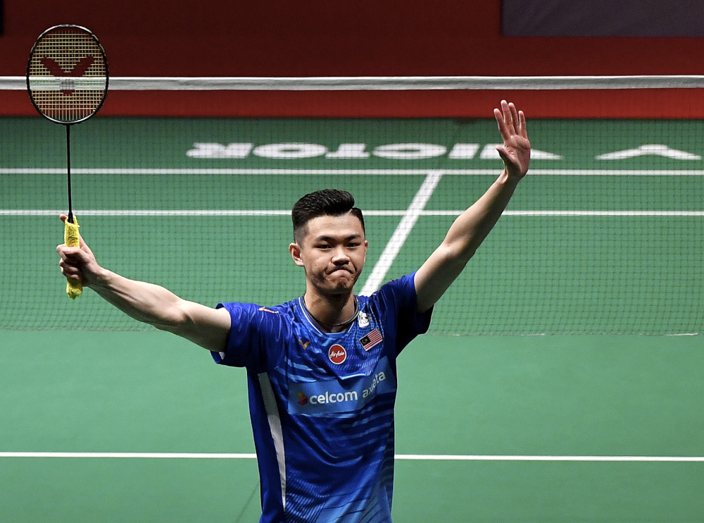 Malaysiau00e2u20acu2122s Lee Zii Jia reacts after his victory in the Malaysia Masters menu00e2u20acu2122s singles match against Sameer Verma from India in Kuala Lumpur January 9, 2020. u00e2u20acu201d Bernama pic