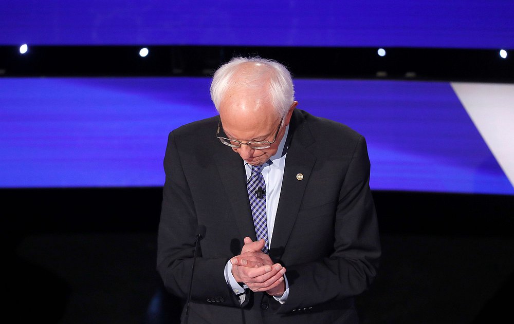Democratic 2020 US presidential candidate Senator Bernie Sanders pauses during the seventh Democratic 2020 presidential debate at Drake University in Des Moines, Iowa January 14, 2020. u00e2u20acu201d Reuters pic