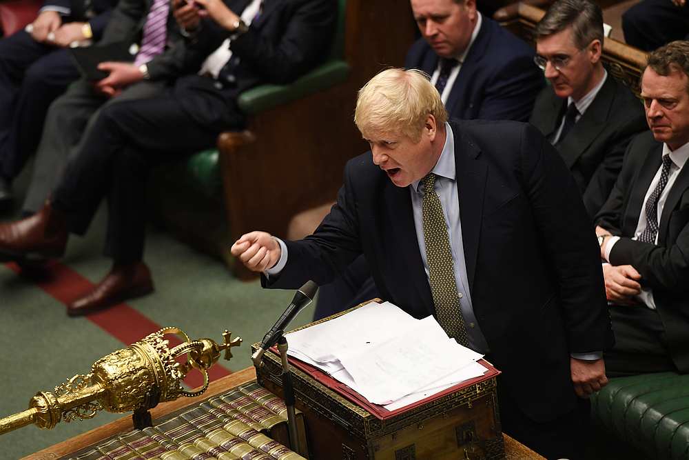 Britain's Prime Minister Boris Johnson speaks during Prime Minister's Questions session in the House of Commons, in London January 8, 2020. u00e2u20acu201d UK Parliament/Jessica Taylor handout pic via Reuters