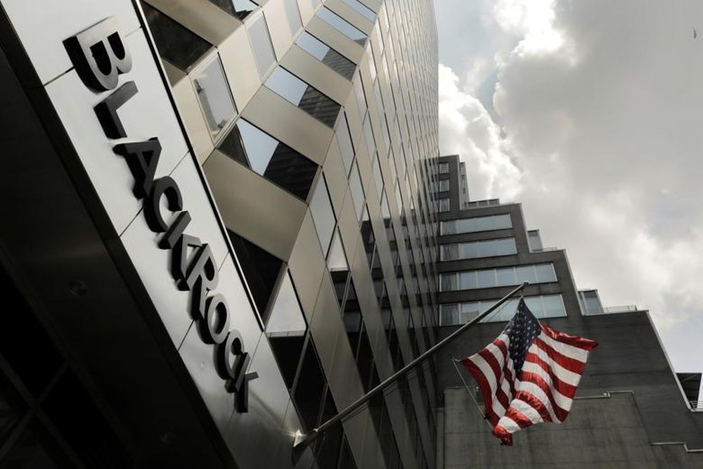 A sign for BlackRock Inc hangs above their building in New York, US, July 16, 2018. u00e2u20acu201d Reuters pic