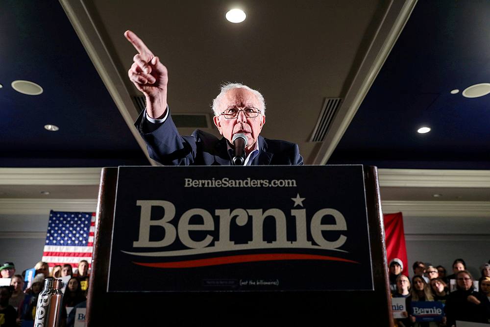 Democratic US presidential candidate Senator Bernie Sanders at a rally in Iowa City, Iowa January 12, 2020. u00e2u20acu201d Reuters pic