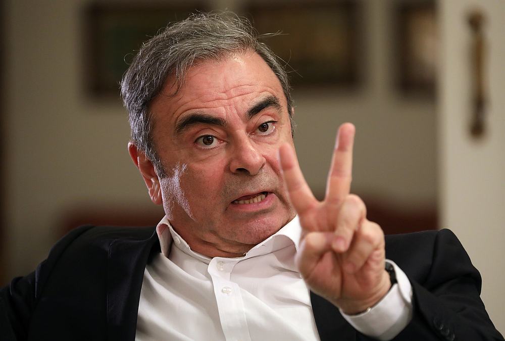 Former Nissan chairman Carlos Ghosn talks during an interview in Beirut, Lebanon January 14, 2020. u00e2u20acu201d Reuters pic