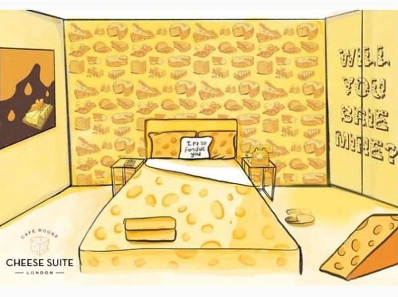 The Cafe Rouge restaurant chain is opening a pop-up cheese-themed hotel in London. u00e2u20acu201d AFP pic