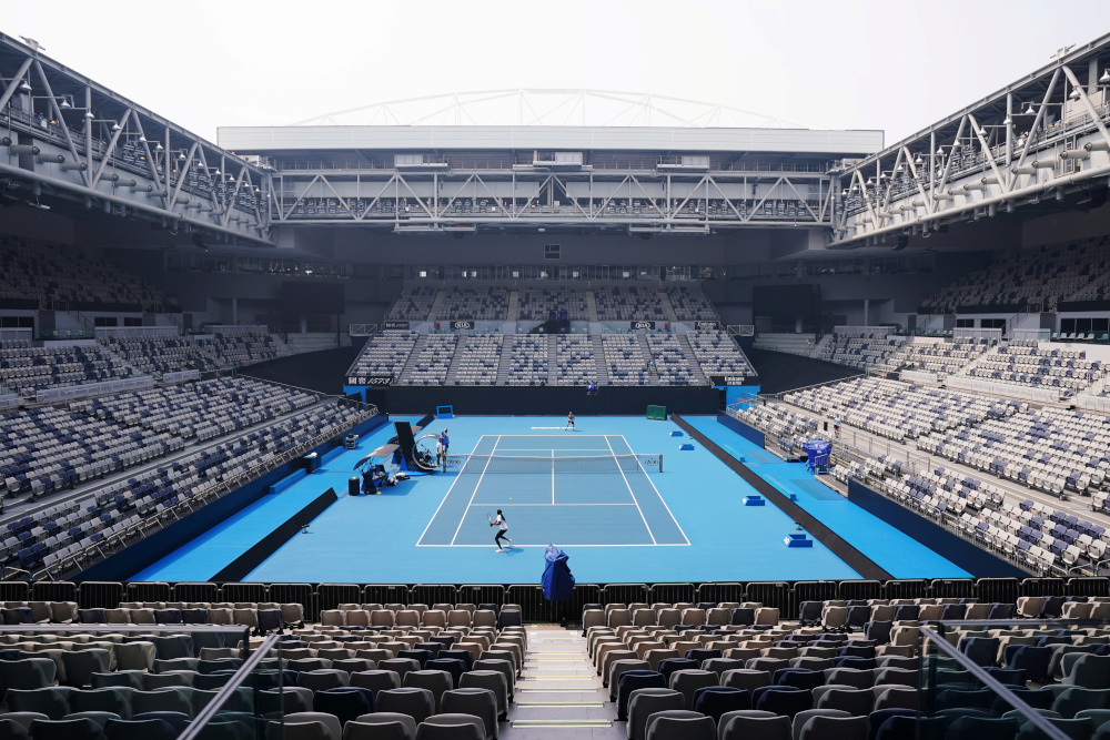 Coco Gauff of the US is seen at Melbourne Arena during an Australian Open practice session at Melbourne Park in Melbourne, Australia, January 14, 2020. u00e2u20acu201d AAP Image/Michael Dodge via Reuters 