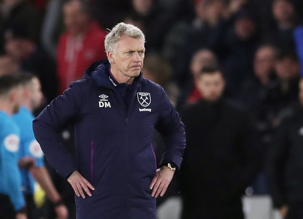 West Ham United manager David Moyes looks dejected after the match against Sheffield United January 11, 2020. u00e2u20acu2022 Reuters pic