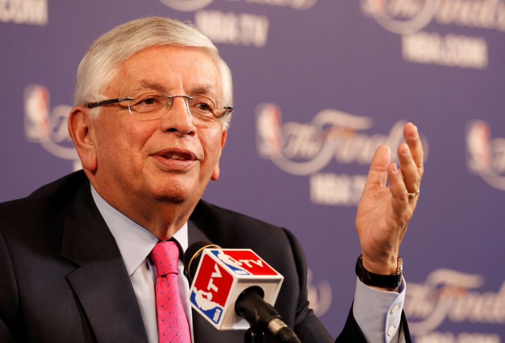 Former NBA commissioner David Stern holds a news conference before Game 1 of the NBA Finals basketball playoff in Miami, Florida June 6, 2013. u00e2u20acu201d Reuters pic
