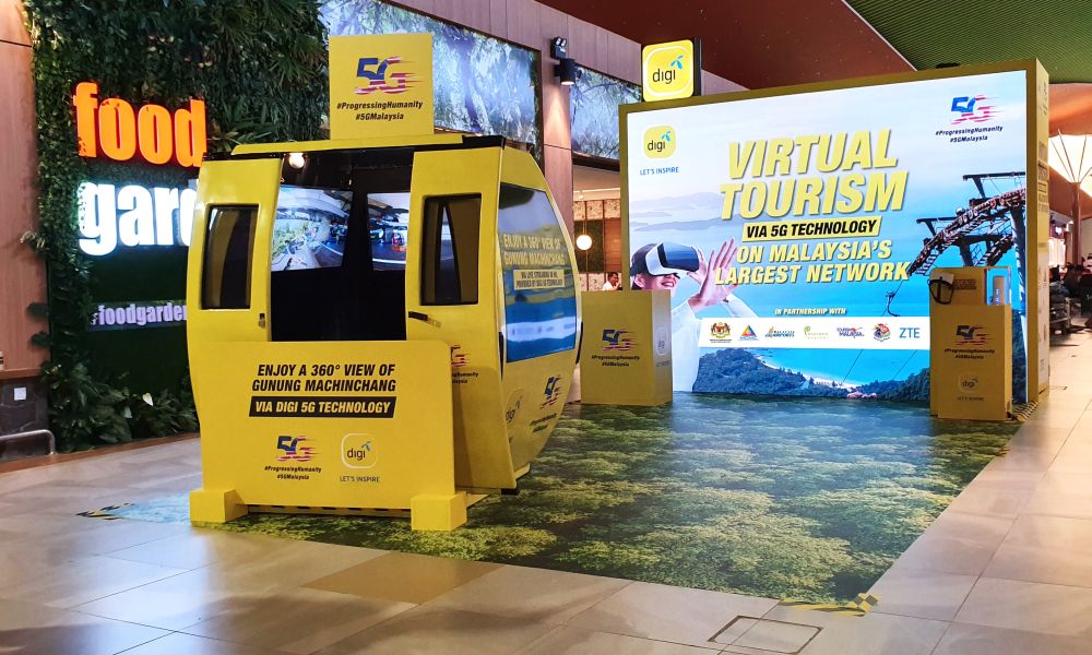 Digiu00e2u20acu2122s 5G use case, a cable car gondola and virtual reality experiential zone, is set up at the Langkawi International Airport for three months, beginning January 14, 2020. u00e2u20acu201d Picture courtesy of Digi