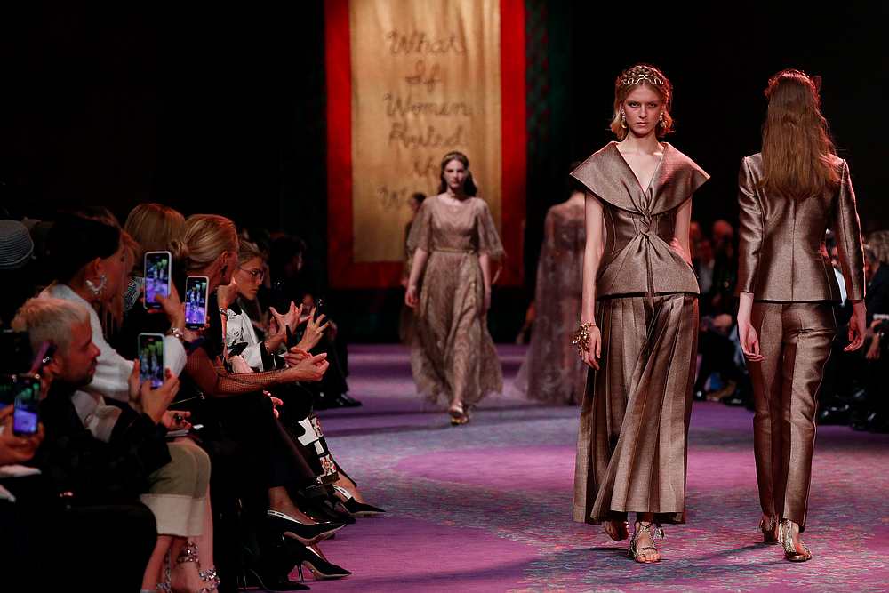 Models present creations by designer Maria Grazia Chiuri as part of her Haute Couture Spring/Summer 2020 collection show for fashion house Dior in Paris, France January 20, 2020. u00e2u20acu201d Reuters pic