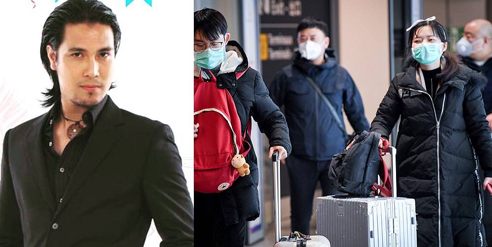 Zed (left) who had tweeted a fake news screenshot claiming that all countries had banned Chinese tourists (right) except for Malaysia. u00e2u20acu201d Pictures from Instagram/rozaidijamil and AFP