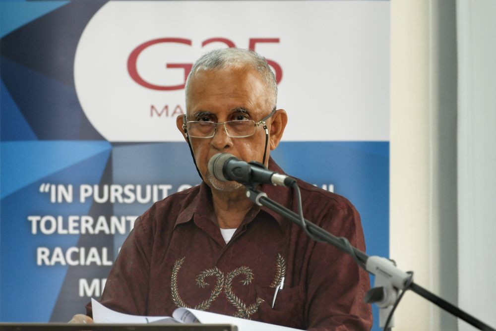 Tan Sri Mohd Sheriff Mohd Kassim speaks during the launch of u00e2u20acu02dcAdministration of Matters in Islam (Saim)u00e2u20acu2122 report in Kuala Lumpur January 11, 2020. u00e2u20acu2022 Picture by Ahmad Zamzahuri