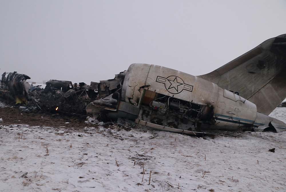 The wreckage of an airplane is seen after a crash in Deh Yak district of Ghazni province, Afghanistan January 27, 2020. u00e2u20acu201d Reuters pic