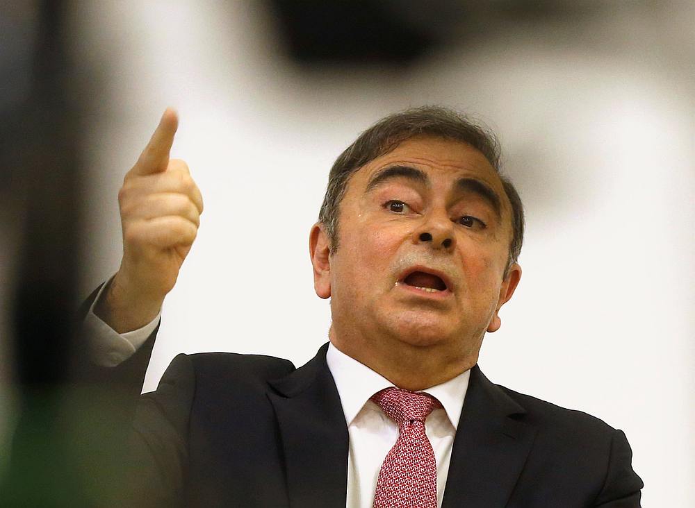 Former Nissan chairman Carlos Ghosn gestures during a news conference at the Lebanese Press Syndicate in Beirut, Lebanon January 8, 2020. u00e2u20acu201d Reuters pic