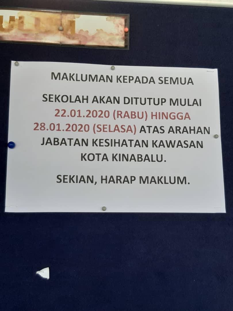 Pictures of the closure notice for the school had started circulating on social media platforms such as WhatsApp earlier this morning, sparking concern of an epidemic. 