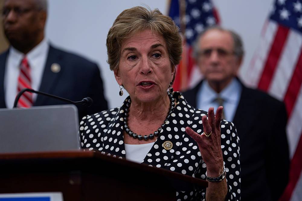 Rep. Jan Schakowsky speaks during a news conference at the US Capitol Visitors Center in Washington June 22, 2018. u00e2u20acu201d Reuters pic