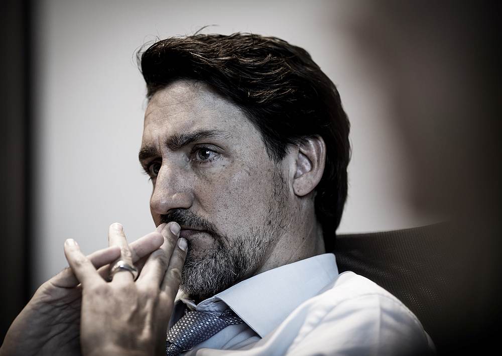 Canada Prime Minister Justin Trudeau, featuring a beard after his vacation in Costa Rica, meets with ministers and officials in Ottawa, Ontario January 6, 2020. u00e2u20acu201d Adam Scotti/Prime Minister's Office handout via Reuters