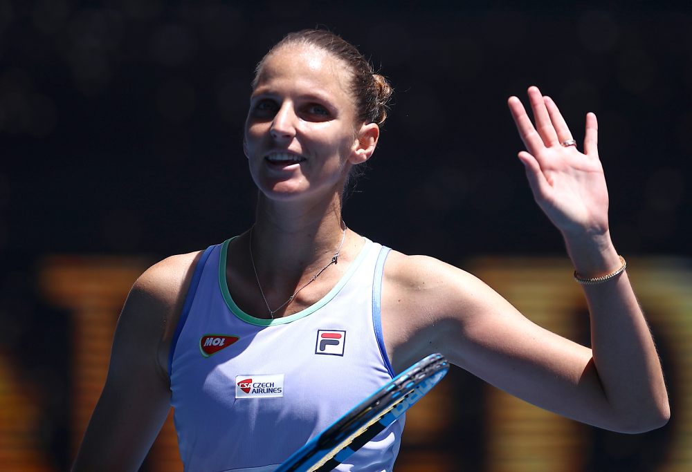 Czech Republic's Karolina Pliskova celebrates winning the match against France's Kristina Mladenovic in Melbourne January 21, 2020. u00e2u20acu2022 Reuters pic