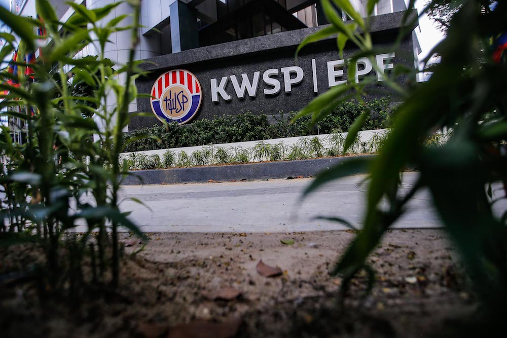 The Employees Provident Fund (EPF) logo is seen at its headquarters on Jalan Raja Laut January 22, 2020. u00e2u20acu201d Picture by Hari Anggara