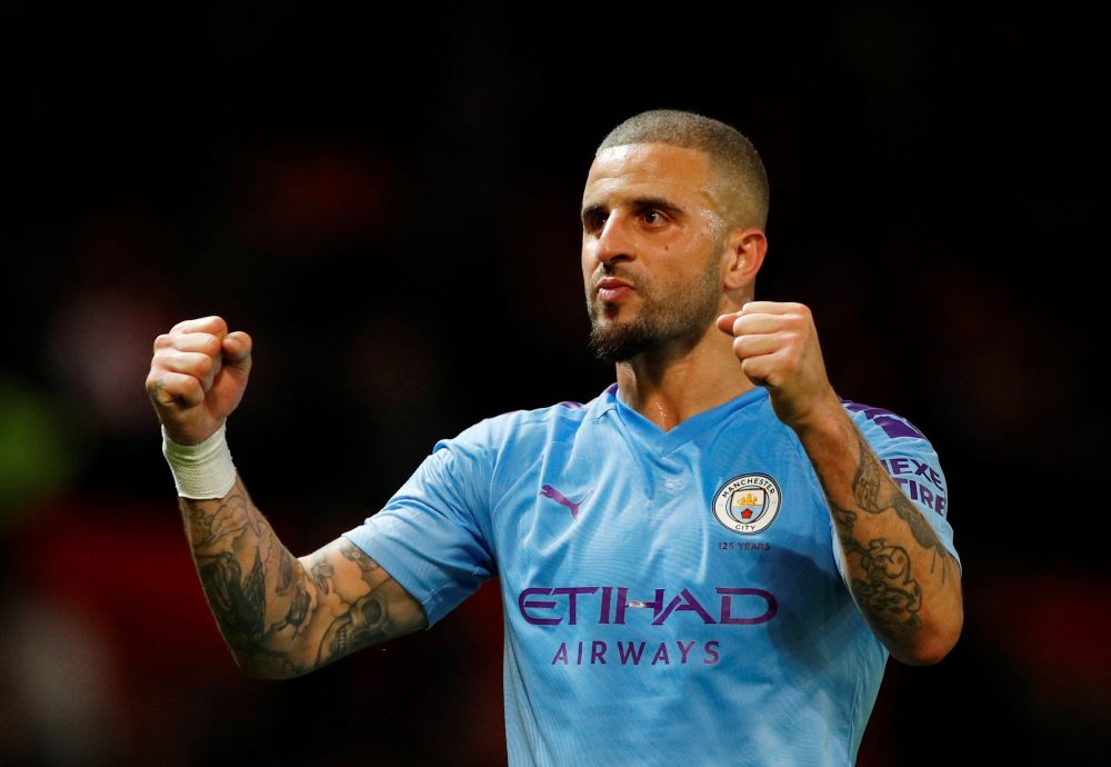 Manchester City's Kyle Walker celebrates after the match against Manchester United, January 8, 2020. u00e2u20acu2022 Reuters pic