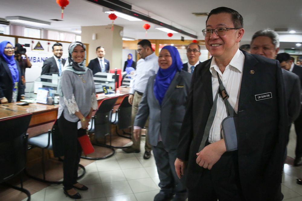 Finance Minister Lim Guan Eng is pictured at the Inland Revenue Boardu00e2u20acu2122s office in Kuala Lumpur January 8, 2020. u00e2u20acu201d Picture by Yusot Mat Isann