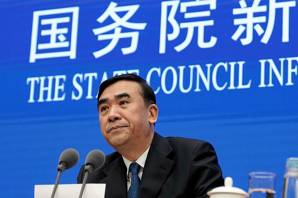 China's Health Commission Vice Minister Li Bin at a news conference on prevention and control of new coronavirus related pneumonia in Beijing January 22, 2020. u00e2u20acu201d Reuters pic