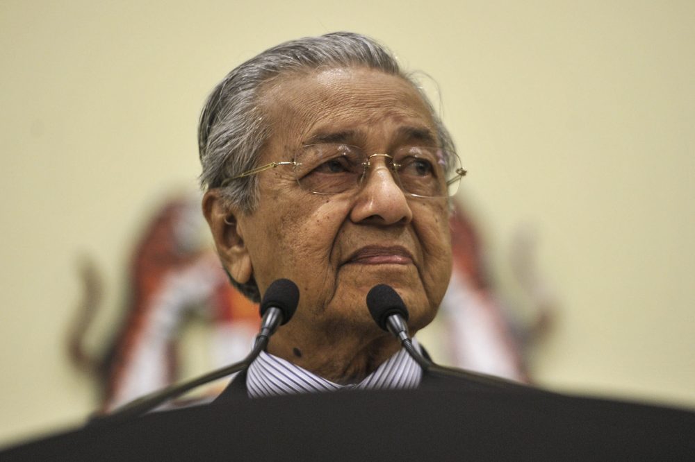 Prime Minister Tun Dr Mahathir Mohamad speaks during a press conference in Putrajaya January 29, 2020. u00e2u20acu2022 Picture by Shafwan Zaidon